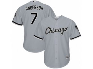 Youth Chicago White Sox #7 Tim Anderson Replica Grey Road Cool Base MLB Jersey