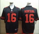 Nike San Francisco 49ers #16 Joe Montana Black Jerseys(Game)