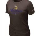 Women Minnesota Vikings Brown T-Shirt