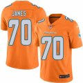 Youth Nike Miami Dolphins #70 JaWuan James Limited Orange Rush NFL Jersey