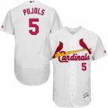 Mens Majestic St. Louis Cardinals #5 Albert Pujols White Flexbase Authentic Collection MLB Jersey