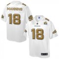 Nike Denver Broncos #18 Peyton Manning White Men NFL Pro Line Super Bowl 50 Fashion Game Jersey