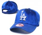 Dodgers Team Logo Blue Peaked Adjustable Hat GS