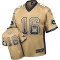 Nike St. Louis Rams #16 Jared Goff Gold Men Stitched NFL Elite Drift Fashion Jersey