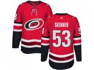 Men Adidas Carolina Hurricanes #53 Jeff Skinner Authentic Red Home NHL Jersey
