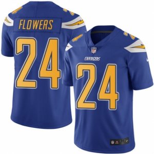 Youth Nike San Diego Chargers #24 Brandon Flowers Limited Electric Blue Rush NFL Jersey