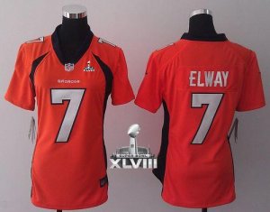 2014 super bowl xlvii nike women nfl jerseys denver broncos #7 john elway orange[new nike]