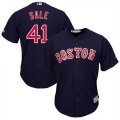 Red Sox #41 Chris Sale Navy Cool Base Jersey