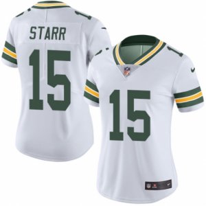 Women\'s Nike Green Bay Packers #15 Bart Starr Limited White Rush NFL Jersey