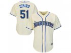 Youth Seattle Mariners #51 Ichiro Suzuki Cream Cool Base Stitched MLB Jersey