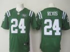 Nike New York Jets #24 Darrelle Revis Green Men''s Stitched Rush Jerseys(Elite)