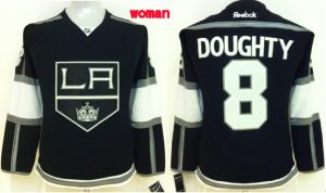 Women NHL Los Angeles Kings #8 Drew Doughty black jerseys