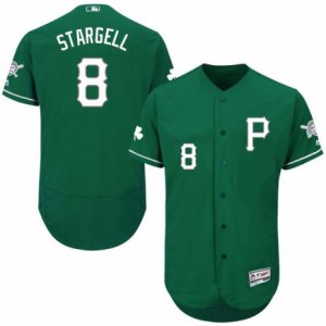 Men\'s Majestic Pittsburgh Pirates #8 Willie Stargell Green Celtic Flexbase Authentic Collection MLB Jersey