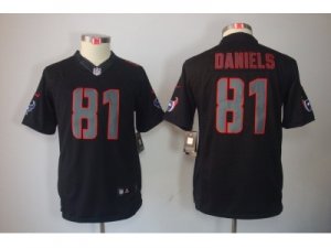 Nike Youth NFL Houston Texans #81 Daniels Black Jerseys(Impact Limited)