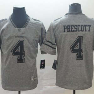 Nike Cowboys #4 Dak Prescott Gray Gridiron Gray Vapor Untouchable Limited Jersey