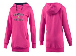 Women Minnesota Vikings Logo Pullover Hoodie-066