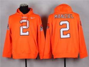 Nike Cleveland Browns #2 Johnny Manziel Orange jerseys(Pullover Hoodie)