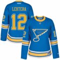 Womens Reebok St. Louis Blues #12 Jori Lehtera Authentic Blue 2017 Winter Classic NHL Jersey