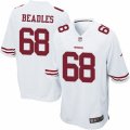 Mens Nike San Francisco 49ers #68 Zane Beadles Game White NFL Jersey