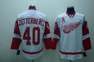 nhl detroit red wings #40 zetterberg white[a patch]