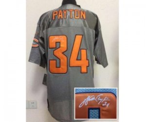 Nike chicago bears #34 payton grey jerseys[Elite shadow signature]