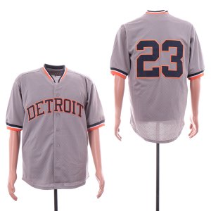 Tigers #23 Kirk Gibson Gray BP Jersey