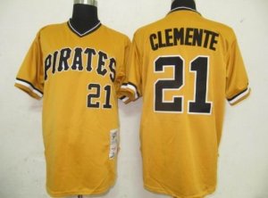 mlb pittsburgh pirates #21 clemente m&n yellow