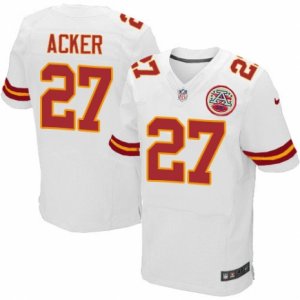 Mens Nike Kansas City Chiefs #27 Kenneth Acker Elite White NFL Jersey