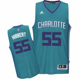 Mens Adidas Charlotte Hornets #55 Roy Hibbert Swingman Light Blue Road NBA Jersey
