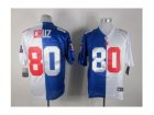 Nike NFL New York Giants #80 Victor Cruz white-blue jerseys[Elite split]