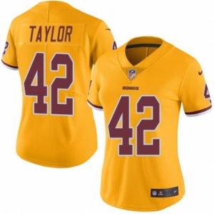 Women\'s Nike Washington Redskins #42 Charley Taylor Limited Gold Rush NFL Jersey