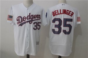 Dodgers #35 Cody Bellinger White 2017 Stars & Stripes Flexbase Player Jersey