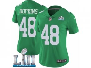 Women Nike Philadelphia Eagles #48 Wes Hopkins Limited Green Rush Vapor Untouchable Super Bowl LII NFL Jersey