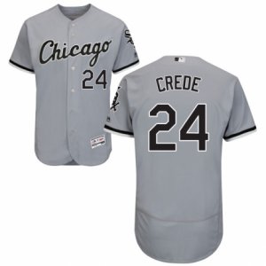 Men\'s Majestic Chicago White Sox #24 Joe Crede Grey Flexbase Authentic Collection MLB Jersey