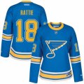 Womens Reebok St. Louis Blues #18 Ty Rattie Authentic Blue 2017 Winter Classic NHL Jersey