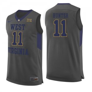 West Virginia Mountaineers 11 DAngelo Hunter Gray College Basketball Jersey