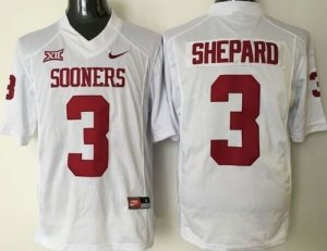 NCAA Oklahoma Sooners #3 Sterling Shepard white New XII Stitched Jersey