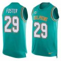 Mens Nike Miami Dolphins #29 Arian Foster Limited Aqua Green Player Name & Number Tank Top NFL Jersey