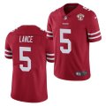 Nike 49ers #5 Trey Lance Red 75th Anniversary Vapor Untouchable Limited Jersey
