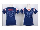 Nike women houston texans #99 watt blue jerseys[Fashion Rhinestone sequins]