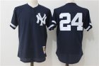 Yankees #24 Gary Sanchez Navy Cooperstown Collection Mesh Batting Practice Jersey