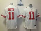2013 Super Bowl XLVII NEW San Francisco 49ers 11 Alex Smith White jerseys (Limited)
