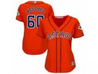 Women Majestic Houston Astros #60 Dallas Keuchel Replica Orange Alternate 2017 World Series Bound Cool Base MLB Jersey