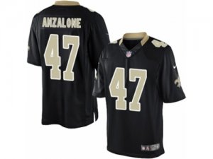 Mens Nike New Orleans Saints #47 Alex Anzalone Limited Black Team Color NFL Jersey