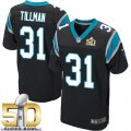 Nike Carolina Panthers #31 Charles Tillman Black Team Color Super Bowl 50 Men Stitched NFL Elite Jersey
