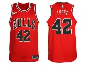 Nike NBA Chicago Bulls #42 Robin Lopez Jersey 2017-18 New Season Red Jersey