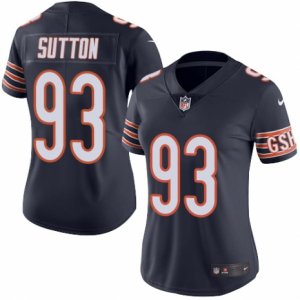 Women\'s Nike Chicago Bears #93 Will Sutton Limited Navy Blue Rush NFL Jersey