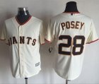 San Francisco Giants #28 Buster Posey Cream New Cool Base Stitched MLB Jersey