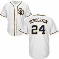 Men's Majestic San Diego Padres #24 Rickey Henderson Replica White Home Cool Base MLB Jersey