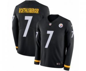 Men\'s Nike Pittsburgh Steelers #7 Ben Roethlisberger Limited Black Therma Long Sleeve NFL Jersey